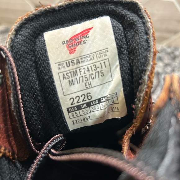 Red Wing 2226 Dyna-Force Mens Safety Toe Brown Leather Work Sport Boots Sz 6.5 - Picture 12 of 13